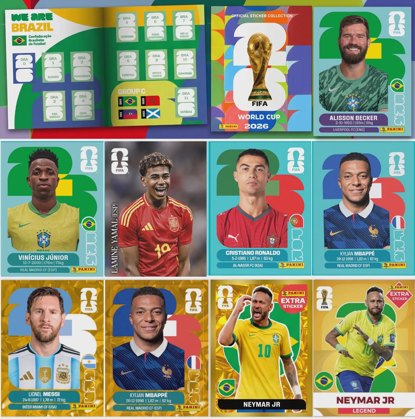Figurinhas da Copa 2026 em pdf alta resolução